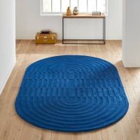 Ковер Овальный из шерсти Malko 200 x 290 см синий LA REDOUTE INTERIEURS  фото, kupilegko.ru